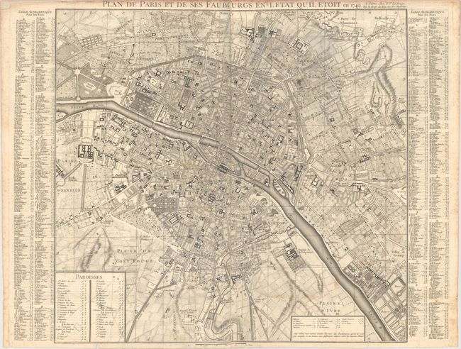 Plan de Paris et de ses Faubourgs en l'Etat quil Etoit en 1749