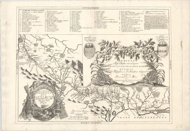 Disegno Idrografico del Canale Reale dell' Unione di due Mari in Lingua Docca Descritto