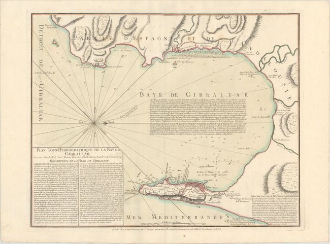 Plan Topo-Hydrographique de la Baye de Gibraltar...