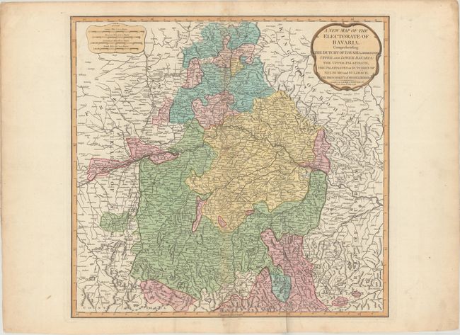 A New Map of the Electorate of Bavaria, Comprehending the Dutchy of Bavaria Divided into Upper and Lower Bavaria; the Upper Palatinate, the Palatinates or Dutcihes of Neuburg and Sulzbach...