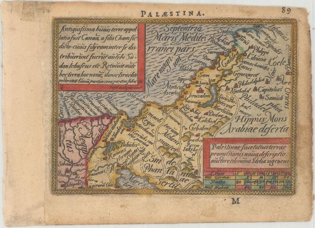 Palestinae sive Totius Terrae Promissionis Nova Descriptio Auctore Tilemano Stelia Sigenens