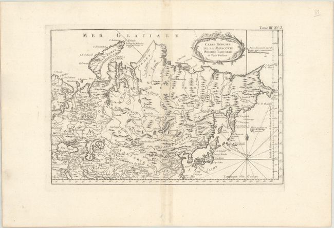 Carte Reduite de la Moscovie Siberie Tartarie et Pais Voisins