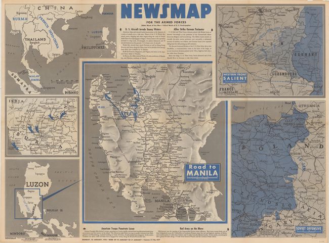 Newsmap for the Armed Forces... [on verso] [Malaysia and Sumatra]