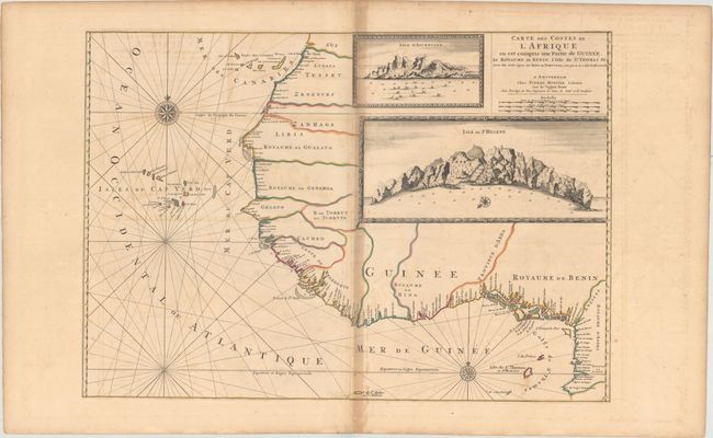 Carte des Costes de l'Afrique ou est Compris une Partie de Guinee, le Royaume de Benin, l'Isle de St. Thomas &c. Leve par Ordre Expres des Roys de Portugal, sous qui on en a Fait la Decouverte