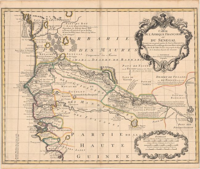 Carte de l'Afrique Francoise ou du Senegal Dressee sur un Grand Nombre de Cartes Manuscrites et d'Itineraires Rectifies par Diverses Observations