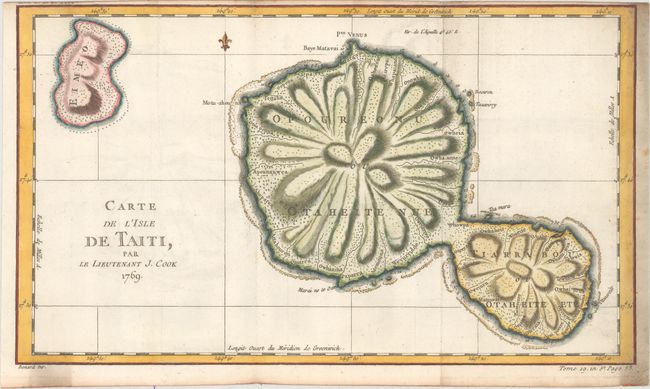 Carte de l'Isle de Taiti, par le Lideutenant J. Cook 1769