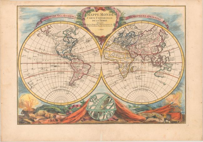 Mappe Monde Carte Universelle de la Terre, Dressee sur les Nouvelles Observations de Mrs. de l'Academie Royale des Sciences