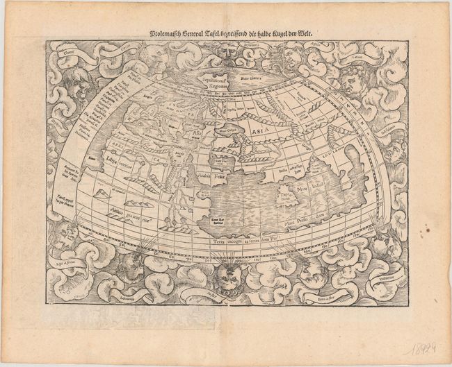 Ptolemaisch General Tafel / Begreiffend die Halbe Kugel der Welt