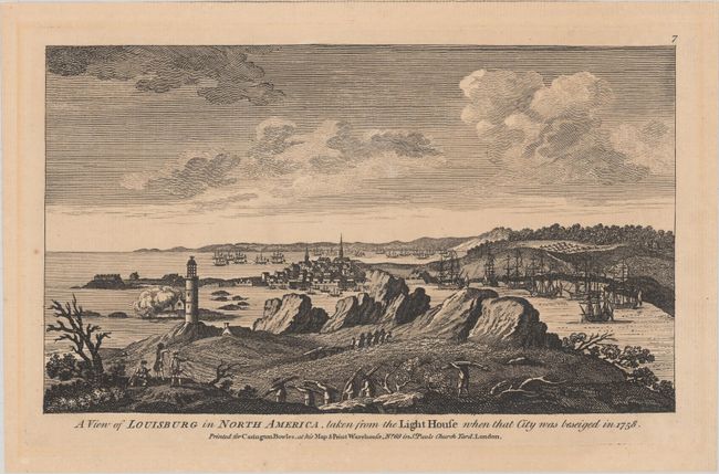 A View of Louisburg in North America, Taken from the Light House When That City Was Beseiged in 1758