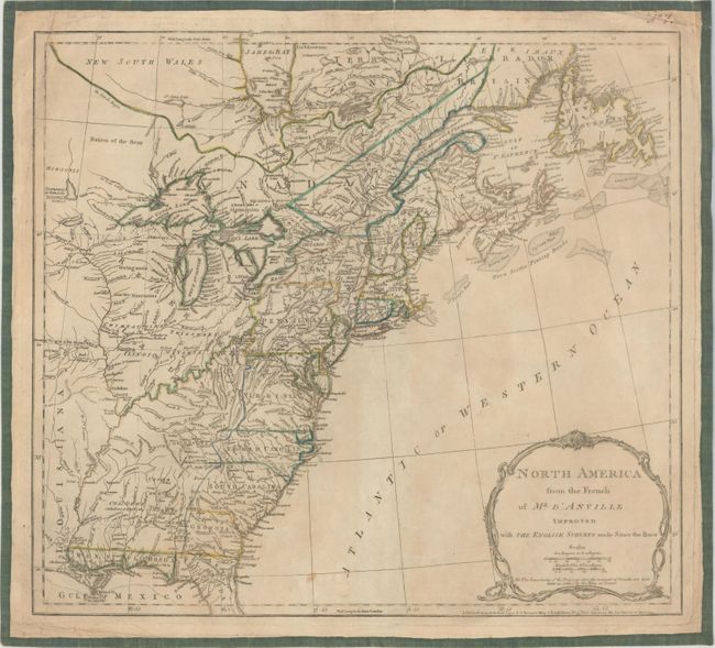 North America from the French of Mr. D'Anville Improved with the English Surveys Made Since the Peace