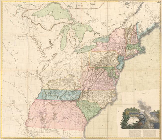 A Map of the United States of North America Drawn from a Number of Critical Researches