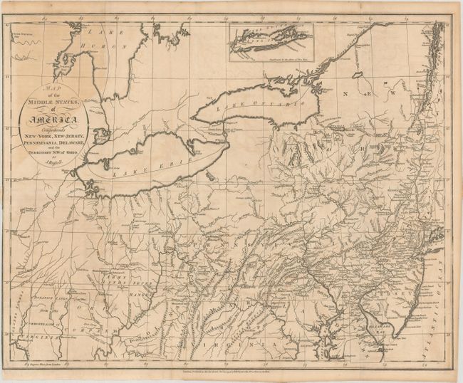 Map of the Middle States, of America. Comprehends New-York, New-Jersey, Pennsylvania, Delaware, and the Territory N:W: of Ohio