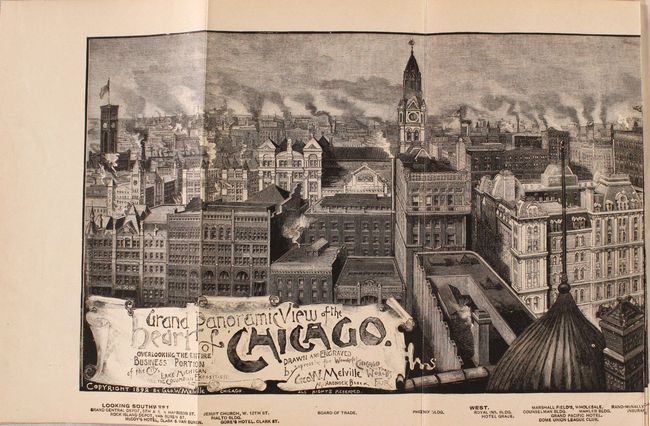 Grand Panoramic View of the Heart of Chicago... [bound in] Gems of Wonderful Chicago and the World's Fair...