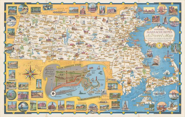 Historic Massachusetts A Travel Map...