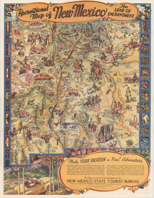 Recreational Map of New Mexico The Land of Enchantment