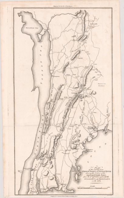 Plan of the Country from Frogs Point to Cotton River Shewing the Positions of the American & British Armies from the 12th of October 1776 Until the Engagement on the White Plains. On the 28th