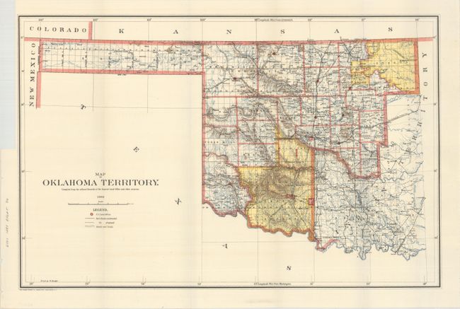 Map of Oklahoma Territory. Compiled from the Official Records of the General Land Office and Other Sources
