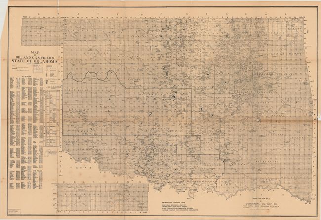 Map of Oil and Gas Fields State of Oklahoma