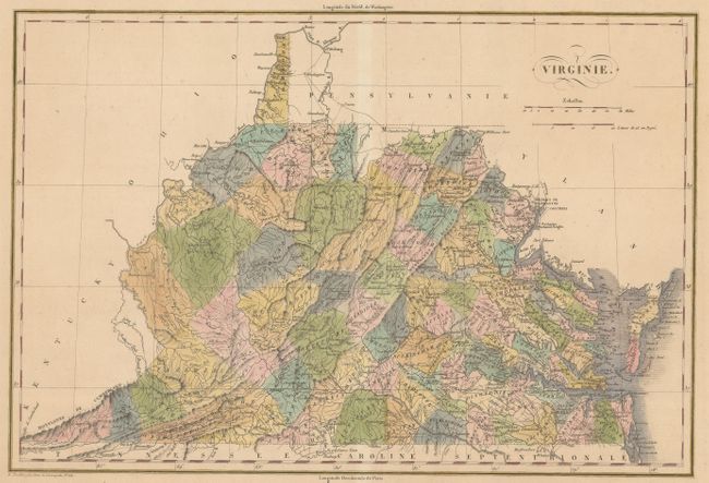 Carte Geographique, Statistique et Historique de la Virginie