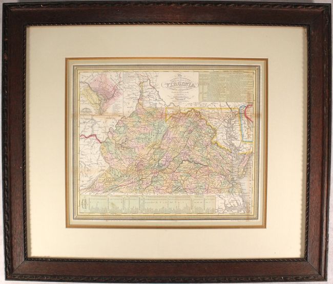 The Tourist's Pocket Map of the State of Virginia Exhibiting Its Internal Improvements Roads Distances &c. by J.H. Young