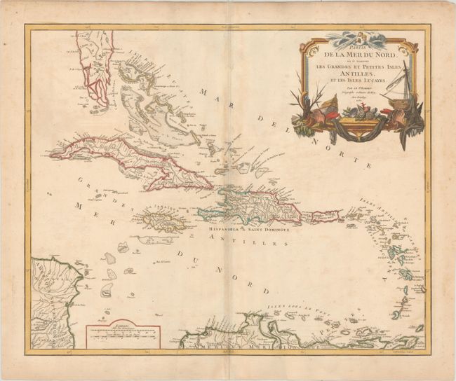 Partie de la Mer du Nord, ou se Trouvent les Grandes et Petites Isles Antilles, et les Isles Lucayes