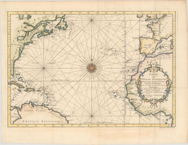 Carte de l'Ocean Occidental Dressee pour Servir a l'Histoire Generale des Voyages...