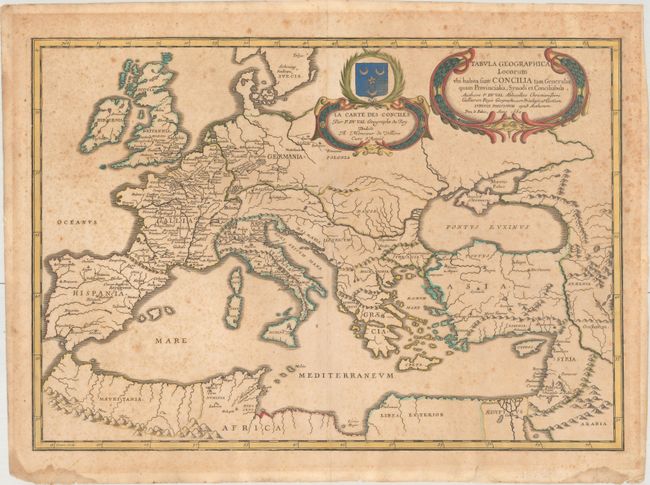 La Carte des Conciles / Tabula Geographica Locorum ubi Habita sunt Concilia tam Generalia quam Provincialia, Synodi et Conciliabula