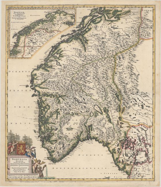 Norvegia Regnum Divisum in Suos Dioeceses Nidrosiensem, Bergensem, Opsloensem, et Stavangriensem et Praefecturam Bahusiae...