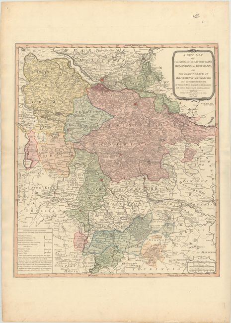 A New Map of the King of Great Britain's Dominions in Germany, or the Electorate of Brunswick-Luneburg and Its Dependencies...