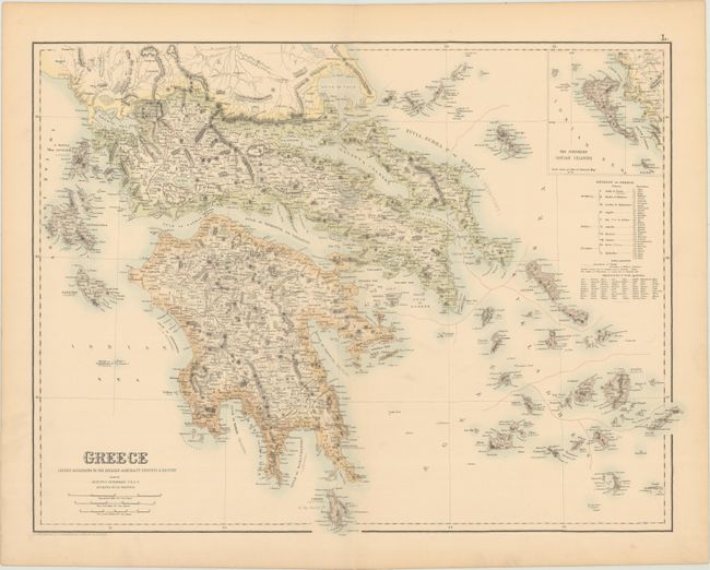 Greece Chiefly According to the English Admiralty Surveys & Keipert