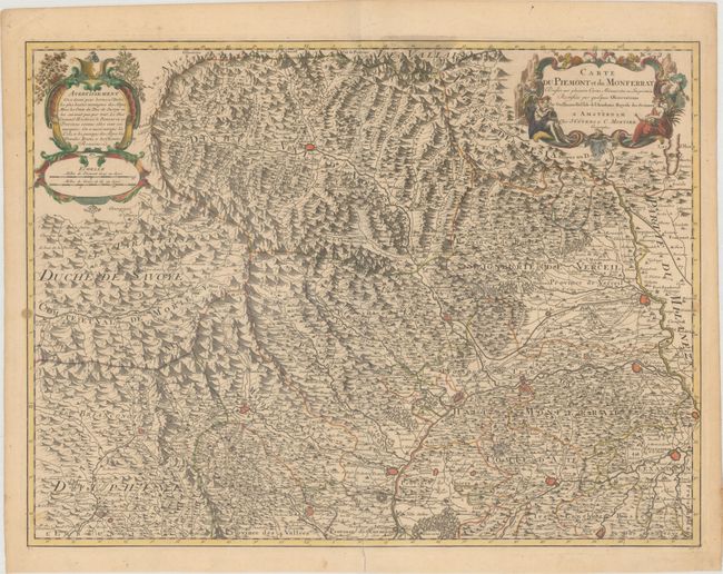Carte du Piemont et du Monferrat Dressee sur Plusieurs Cartes Manuscrites ou Imprimees Rectifiees par Quelques Observations