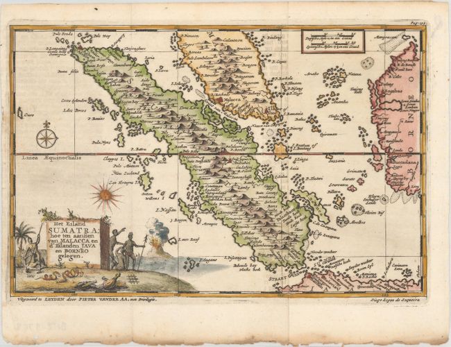 Het Eiland Sumatra; hoe ten Aansien van Malacca en d'Eilanden Java en Borneo Gelegen