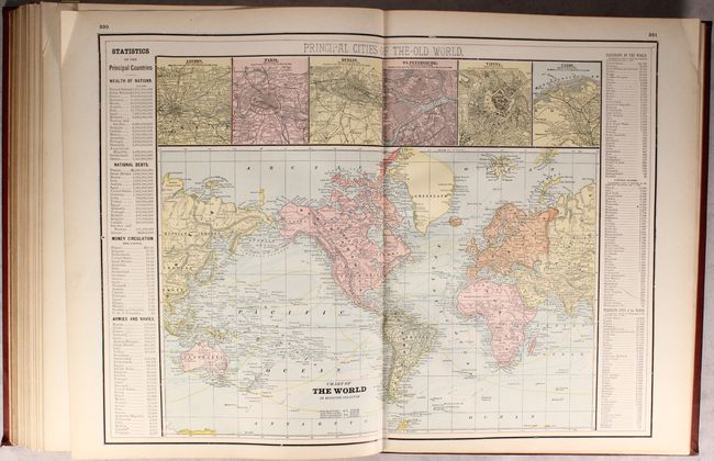 Walker's International Atlas Containing Over One Hundred and Twenty New Maps, Showing the Geographical Location of Railroads, Cities, Towns, Post Offices, of Every State...