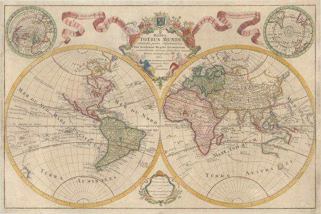 Mappa Totius Mundi Adornata Juxta Observationes Dnn Academiae Regalis Scientiarum...