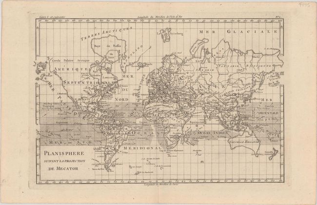 Planisphere Suivant la Projection de Mercator