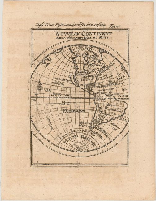 Nouveau Continent avec Plusieurs Isles et Mers