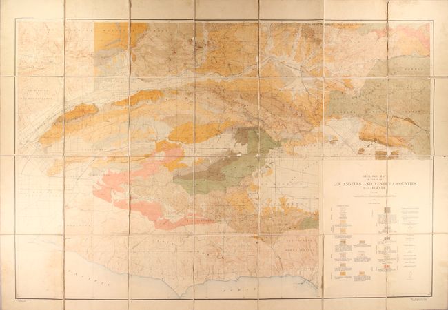 Geologic Map of Parts of Los Angeles and Ventura Counties California [with] Los Angeles