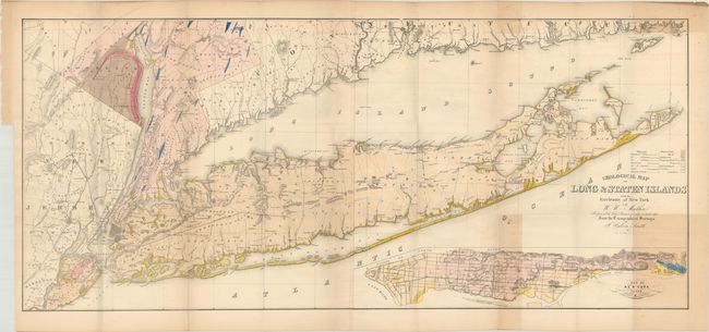 Natural History of New York. Geology of New York. Part I [with map] Geological Map of Long & Staten Islands with the Environs of New York