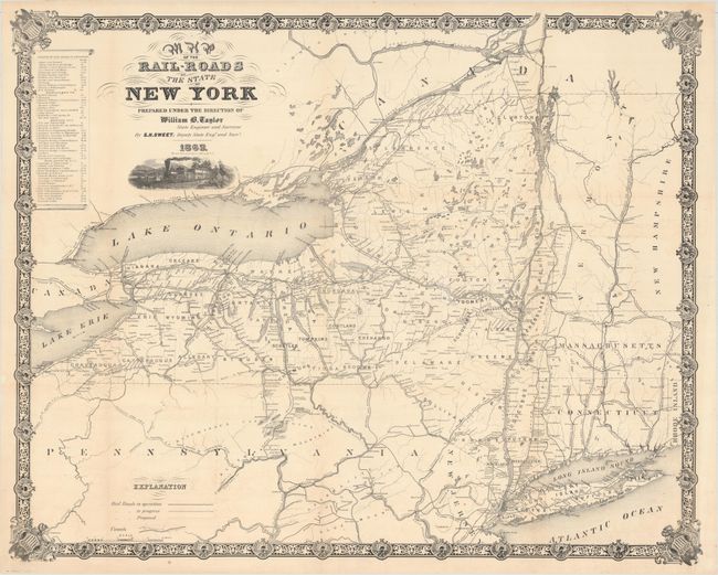 Map of the Rail-Roads of the State of New York Prepared Under the Direction of William B. Taylor, State Engineer and Surveyor by S.H. Sweet, Dep State Engr. & Survr.