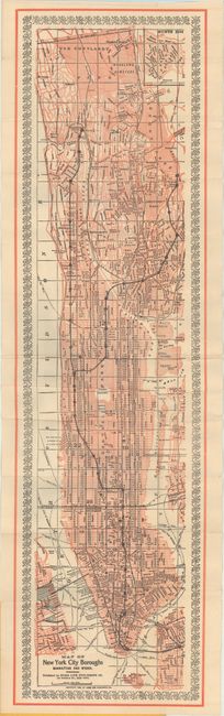 Map of New York City Boroughs Manhattan and Bronx [with] Rapid Transit Map of Greater New York [and] Rapid Transit Map of Greater New York Showing House Number at Stations