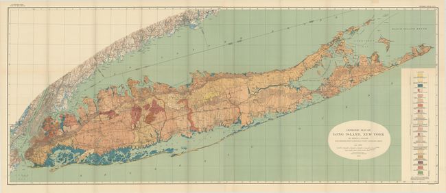 Geologic Map of Long Island, New York [and] Topographic Map of Long Island, New York [with] The Geology of Long Island New York