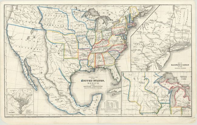 Political Map of the United States, Mexico and the British Provinces Adapted to Woodbridges Geography