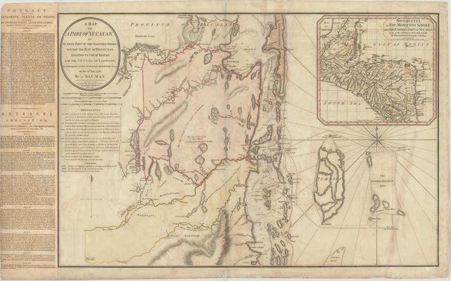 A Map of a Part of Yucatan, or of That Part of the Eastern Shore Within the Bay of Honduras Alloted to Great Britain for the Cutting of Logwood...