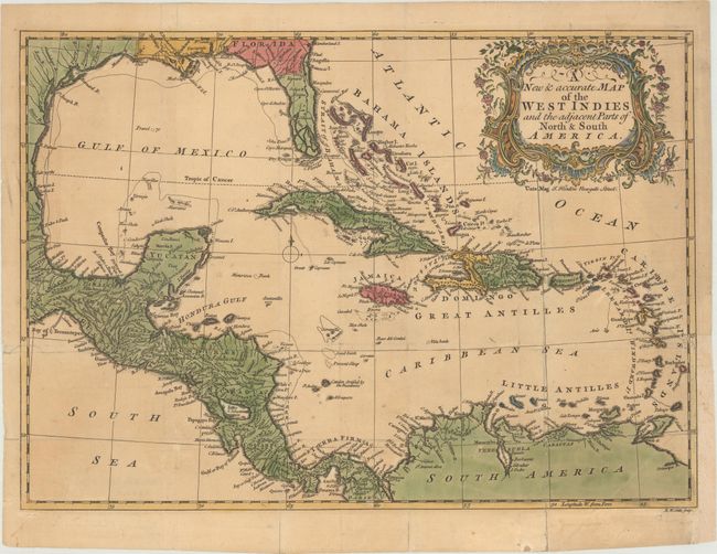 A New & Accurate Map of the West Indies and the Adjacent Parts of North & South America