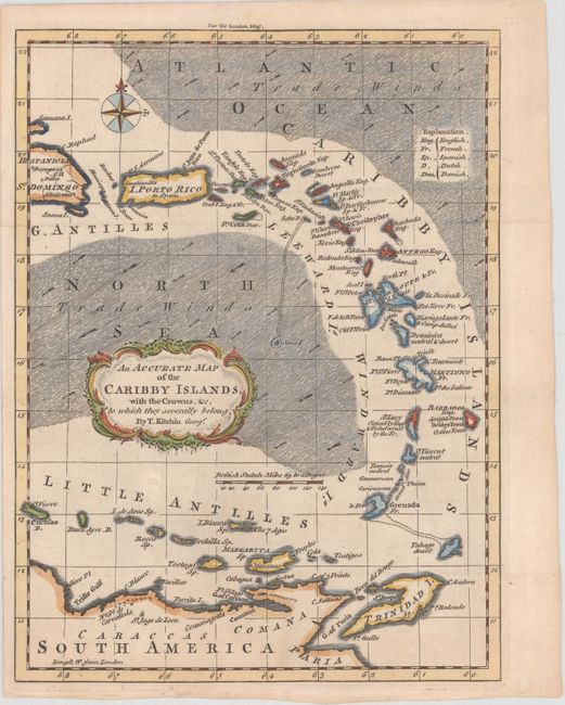 An Accurate Map of the Caribby Islands, with the Crowns, &c. to Which They Severally Belong