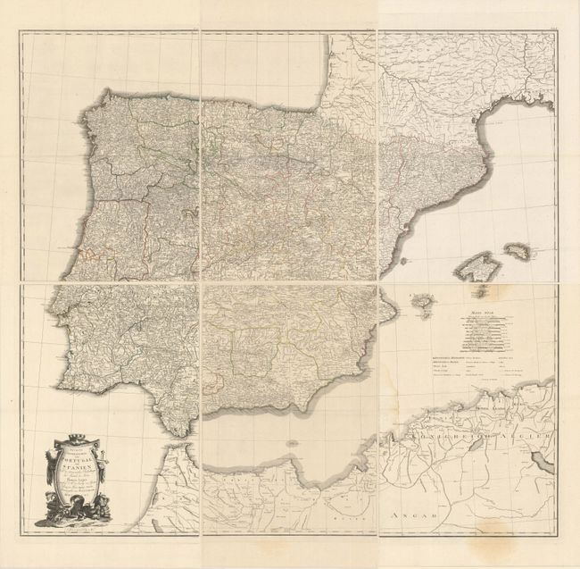 Neueste Generalkarte von Portugal und Spanien nach den Astronomischen Beobachtungen und Karten des Herrn Thomas Lopez