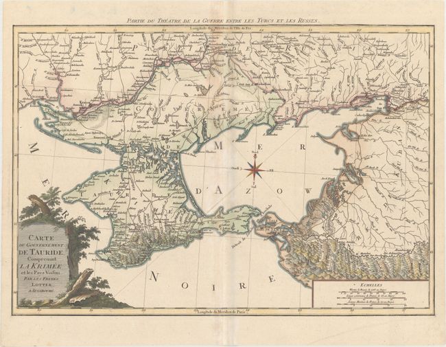 Carte du Gouvernement de Tauride, Comprenant la Krimee et les Pays Voisins
