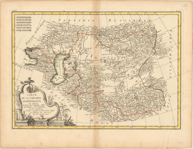 Carte de la Tartarie Independante qui Comprend le Pays des Calmuks, Celui des Usbeks, et le Turkestan...