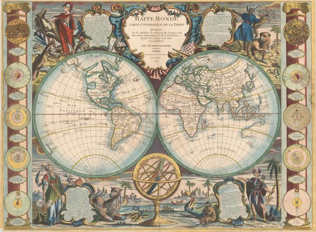 Mappe Monde Carte Universelle de la Terre Dressee sur les Relations les Plus Nouvelles, Soumises aux Observations Astronomiques...