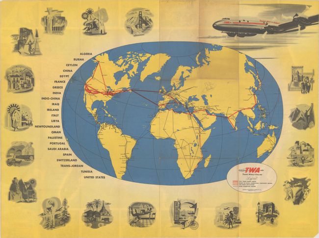 TWA Air Routes in the United States [and] TWA International Air Routes - U.S.A. - Europe - Africa - Asia [and] Air Routes - TWA Trans World Airline